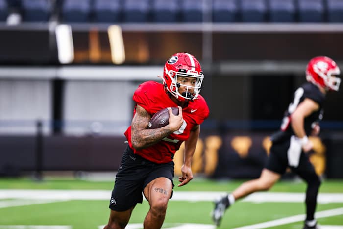 Georgia running back, Kendall Milton. Photo by UGAA